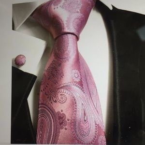 Joseph&Lyman Pink Print Tie